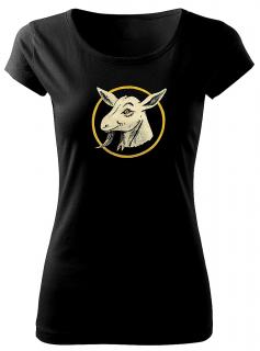Mlsná koza - tričko s vtipným potiskem Pánské/Dámské: Dámské černé, Velikost: L