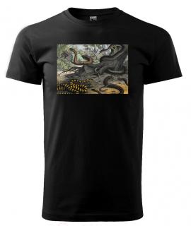 Moji přátelé hadi - tričko s potiskem Pánské/Dámské: Dámské černé, Velikost: L