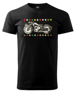 Motorka - tričko s veselým potiskem skvělé české motorky Pánské/Dámské: Dámské černé, Velikost: XL