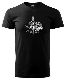 Myslivecké retro - tričko s potiskem Pánské/Dámské: Dámské černé, Velikost: S