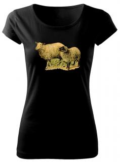 Ovečky - triko pro chovatele Pánské/Dámské: Dámské černé, Velikost: L