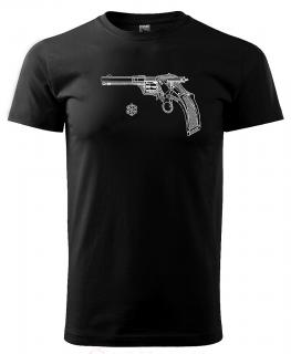 Pistole - tričko s potiskem Pánské/Dámské: Pánské černé, Velikost: S