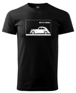 Praga - tričko s potiskem veterán auto Praga Pánské/Dámské: Pánské černé, Velikost: L
