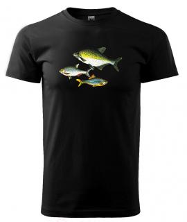 Sladkovodní ryby - originální rybářské tričko Pánské/Dámské: Dámské černé, Velikost: L