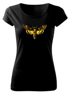Smrtihlav - tričko s obrázkem motýla Pánské/Dámské: Dámské černé, Velikost: M