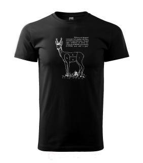 Srnčí kýta - tričko s potiskem Pánské/Dámské: Pánské černé, Velikost: L