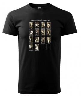 Vášnivý sběratel - tričko s erotickým vintage potiskem Pánské/Dámské: Pánské černé, Velikost: L