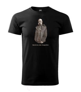 Zachovej nám hospodine - tričko s obrázkem císaře Františka Josefa Pánské/Dámské: Pánské černé, Velikost: S