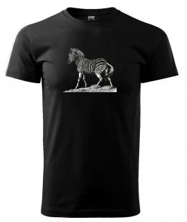 Zebra - tričko s potiskem Pánské/Dámské: Dámské černé, Velikost: L