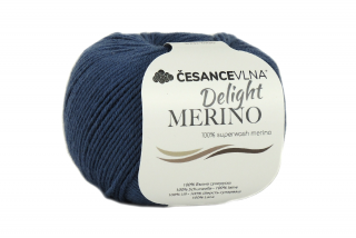 100% Merino příze - Delight tmavá modrá