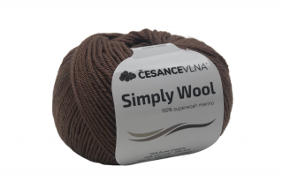 100% Merino příze - Simply hnědá