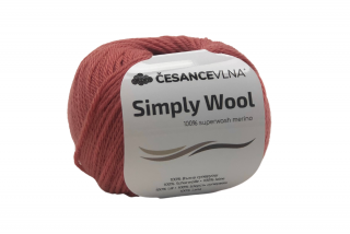 100% Merino příze - Simply korálová