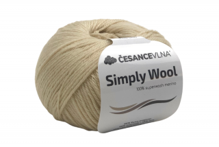 100% Merino příze - Simply krémová