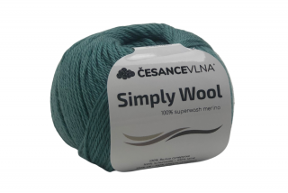 100% Merino příze - Simply tmavý tyrkys