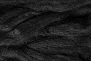 Hedvábí Tussah - černé hedvábí: 10 g