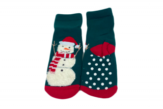 Vlněné ponožky sněhulák
