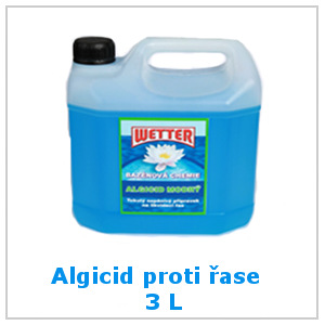 Algicid odstraňovač řas v bazénu 3 litry