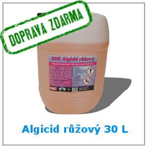 Algicid odstraňovač řas z bazénu 30 l růžový tekutý