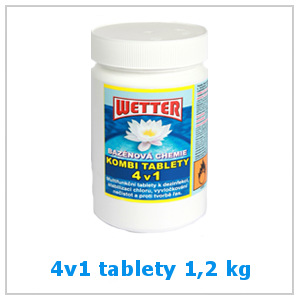 Multifunkční tablety do bazénu 4v1 Wetter 1,2kg