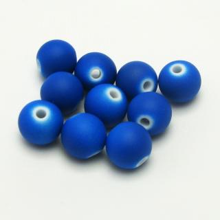 Barevné korálky, 10mm (10ks/bal) Barva: Modrá, tmavá