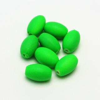 Barevné korálky, 8x13mm (8ks/bal) Barva: Zelená