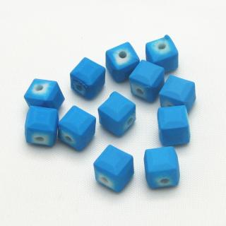 Barevné kostičky, 6x6mm (12ks/bal) Barva: Modrá