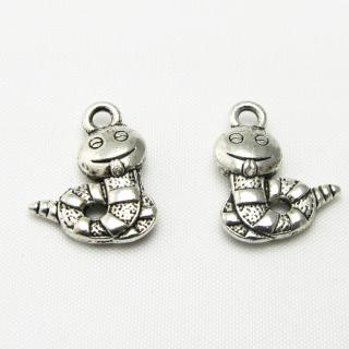 Červík, přívěsek, 12x13mm (2ks/bal)