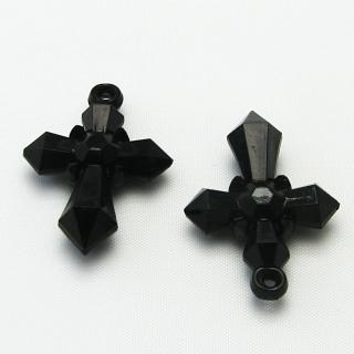 Křížek, přívěsek, 20x30mm Barva: Černá