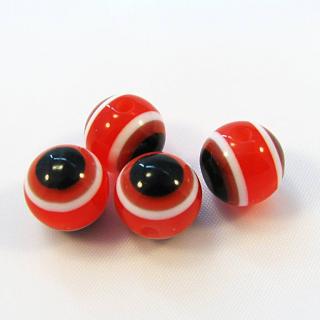 Kulaté oči, 10mm (4ks/bal) Barva: Červená