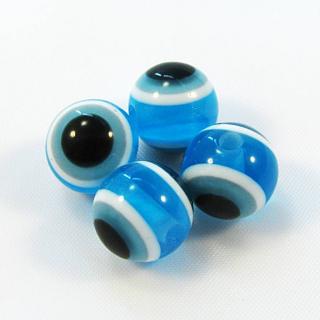 Kulaté oči, 10mm (4ks/bal) Barva: Modrá