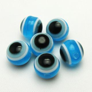 Kulaté oči, 8mm (6ks/bal) Barva: Modrá