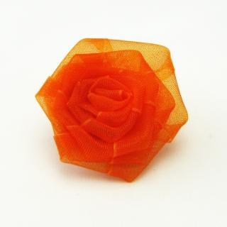Květinka, brož, 30mm Barva: Oranžová