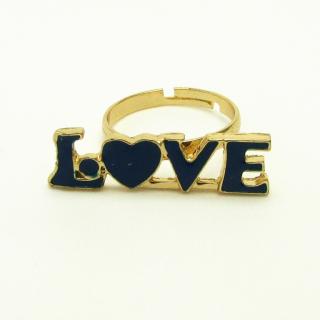 Love, prsten, 18mm Barva: Modrá