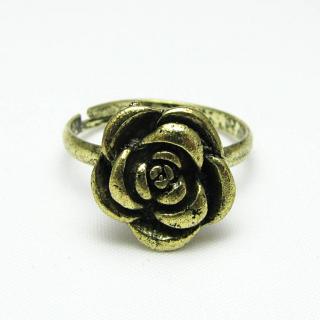 Mosazná růže, prsten, 16mm