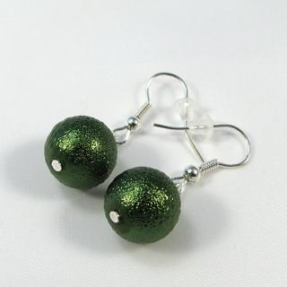 Náušnice, vroubkované perly Barva: Zelená