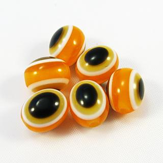 Oválné oči, 8x10mm (4ks/bal) Barva: Oranžová