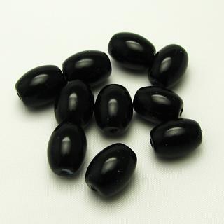 Oválné voskované perly, 8x11mm (10ks/bal) Barva: Černá