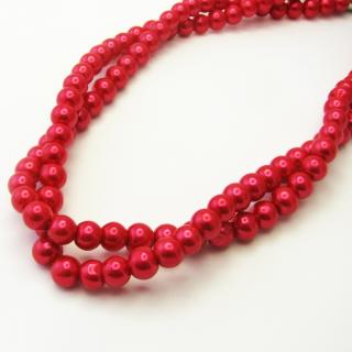 Perlový náhrdelník Barva: Červená