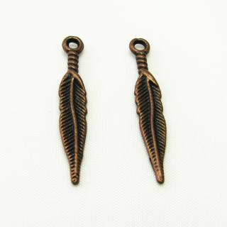 Pírko, přívěsek, 2x7mm (2ks/bal)