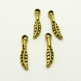 Pírko, přívěsek, 3x16mm (4ks/bal)