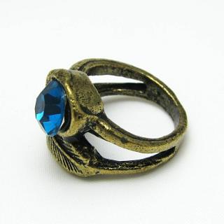 Pírko s kamenem, prsten Barva: Modrá
