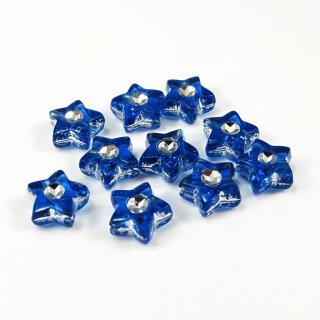 Plastová hvězdička, 9mm (10ks/bal) Barva: Modrá