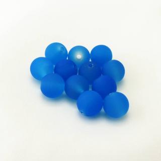 Plastové korálky, 10mm (12ks/bal) Barva: Modrá