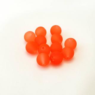 Plastové korálky, 10mm (12ks/bal) Barva: Oranžová