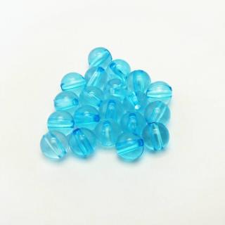 Plastové korálky, 8mm (20ks/bal) Barva: Modrá