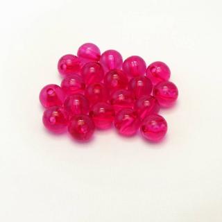 Plastové korálky, 8mm (20ks/bal) Barva: Růžová