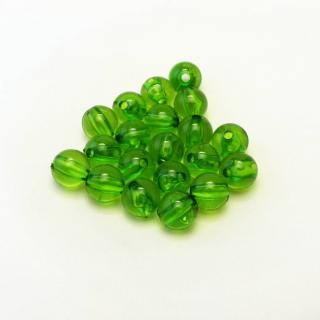 Plastové korálky, 8mm (20ks/bal) Barva: Zelená