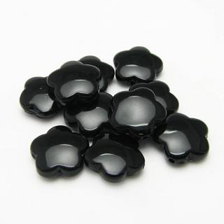 Plastové kytičky, 15mm (10ks/bal) Barva: Černá