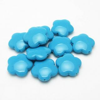 Plastové kytičky, 15mm (10ks/bal) Barva: Modrá