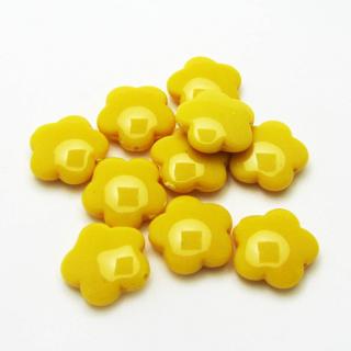 Plastové kytičky, 15mm (10ks/bal) Barva: Žlutá